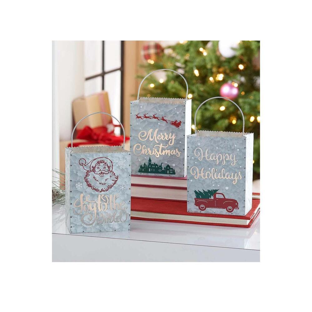 Valerie 3-Pack Indoor/Outdoor Metal Holiday Luminaries